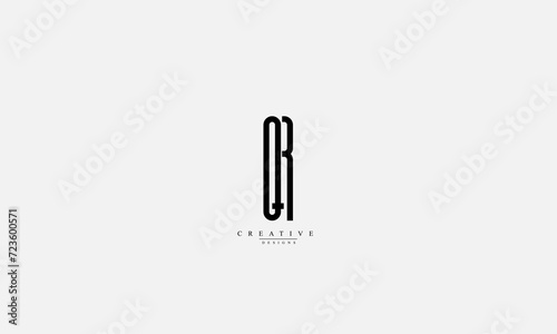 Alphabet letters Initials Monogram logo QR RQ Q R