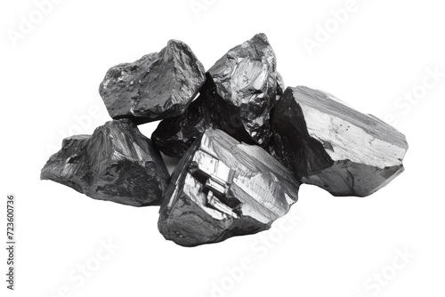 valuable metals such as iridium on a white background. photo