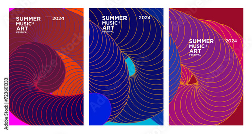 Vector Colorful Abstract Fluid Background for Summer Art and Music Festival 2024 © yahya