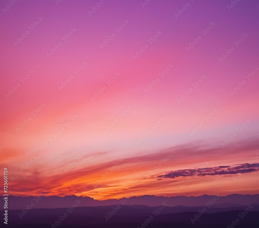 Sunset gradient merging purple, pink, and orange hues