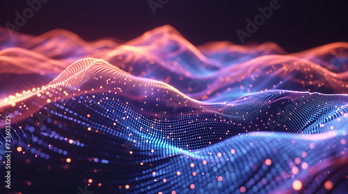A mesmerizing and contemporary 3D rendered data visualization, evoking feelings of intrigue and creativity. Perfect for modern designs and tech-related projects.