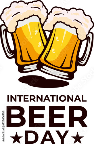 Oktoberfest. International beer day. Retro poster, flyer, banner.