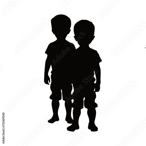 silhouettes of boys