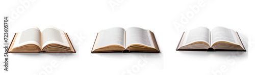 A open book on transparency background PNG photo