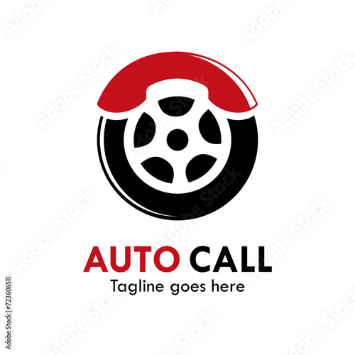 Call auto logo template illustration. suitable for corporate, agency, travel,  automobile, website, maintenance, delivery etc