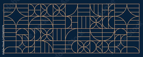 Luxury abstract gold art deco pattern background.