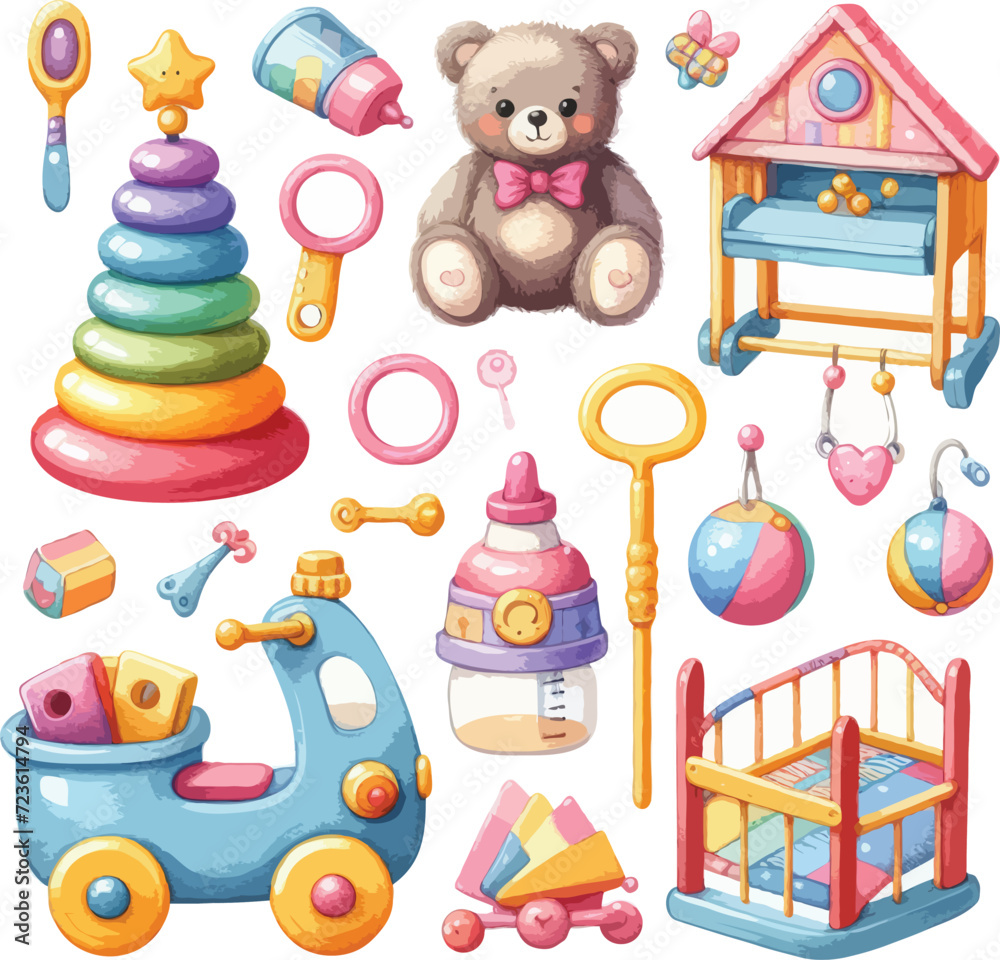 Obraz premium Baby playing toy set