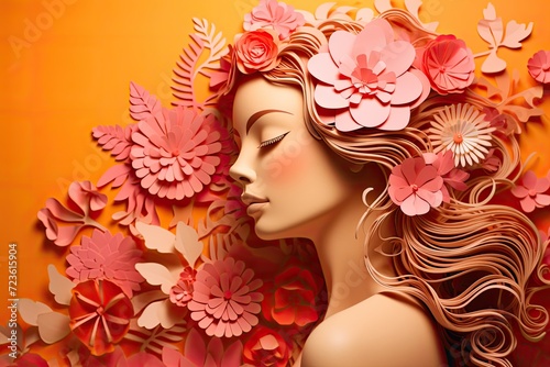 Awaken the beauty within – Artistic representation of a woman asleep in a field of flowers