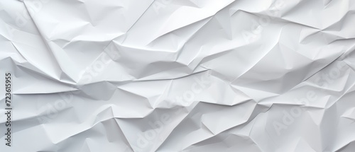 A white and bright crumpled paper texture background banner, adding texture and elegance, Ai Generated.