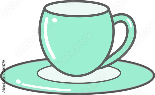 green tea cup vector