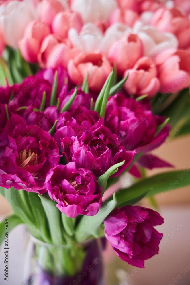 Obraz premium Flower arrangement from a florist, bouquet. A gift and decoration of an event or holiday.