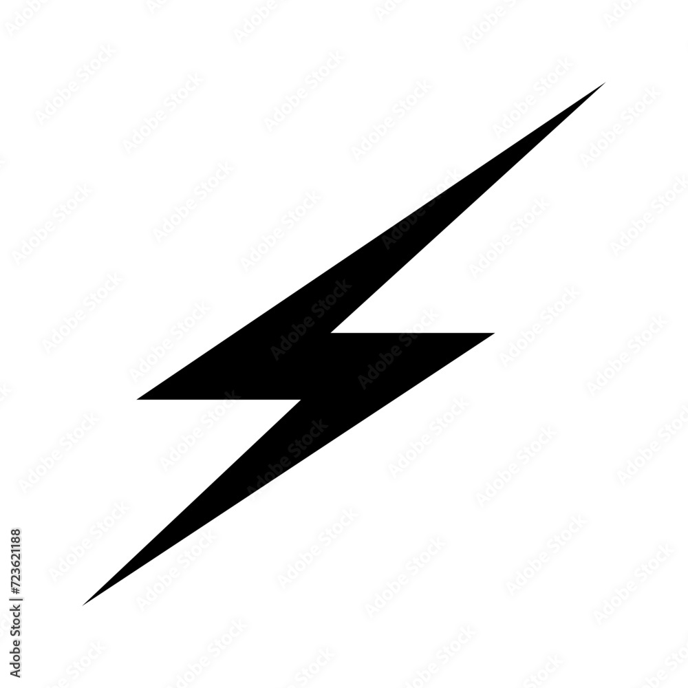Vector solid black icon for Flash