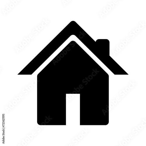 Vector solid black icon for Home