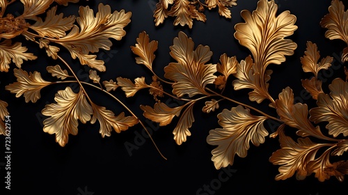 A Close-Up of Delicate, Frayed Leaves and Tiny goldens photo