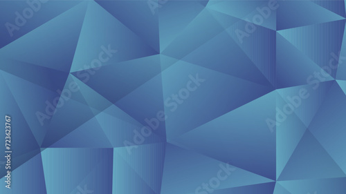 Modern Abstract Background with Triangle Mosaic Motion and Dark Blue Light Orange Gradient Color