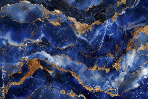 A rich cobalt blue marble texture  perfect for a vibrant entertainment room  in bold  high-resolution excitement