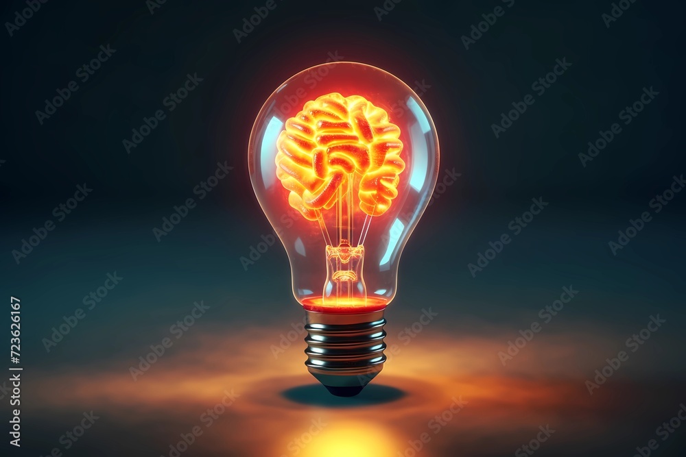 Bright Ideas: Illuminated Brain Bulb Bright Ideas: Illuminated Brain Bulb