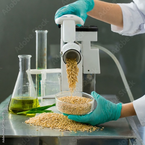 Cleaning wheat by means of laboratory machines