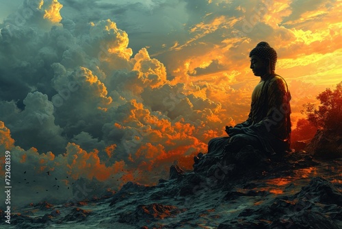 buddha in the clouds