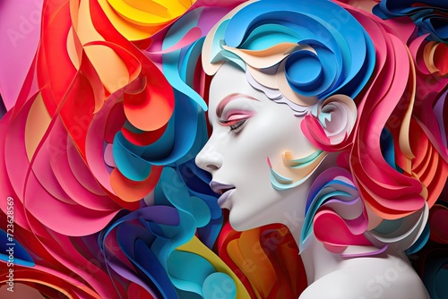 Colorful and Creative Portrait of a Woman