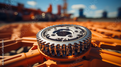 Timeless Vintage: Captivating Close-ups of Classic Machinery and Timekeepers under the Lens, generative AI photo