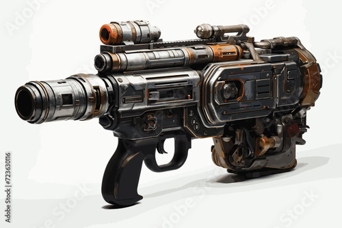 Rifle with optical sight and bipod,