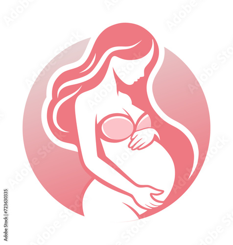 pregnant woman logo - pink (artwork 1)