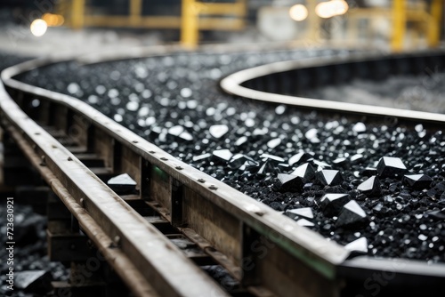 railroad tracks bokeh view