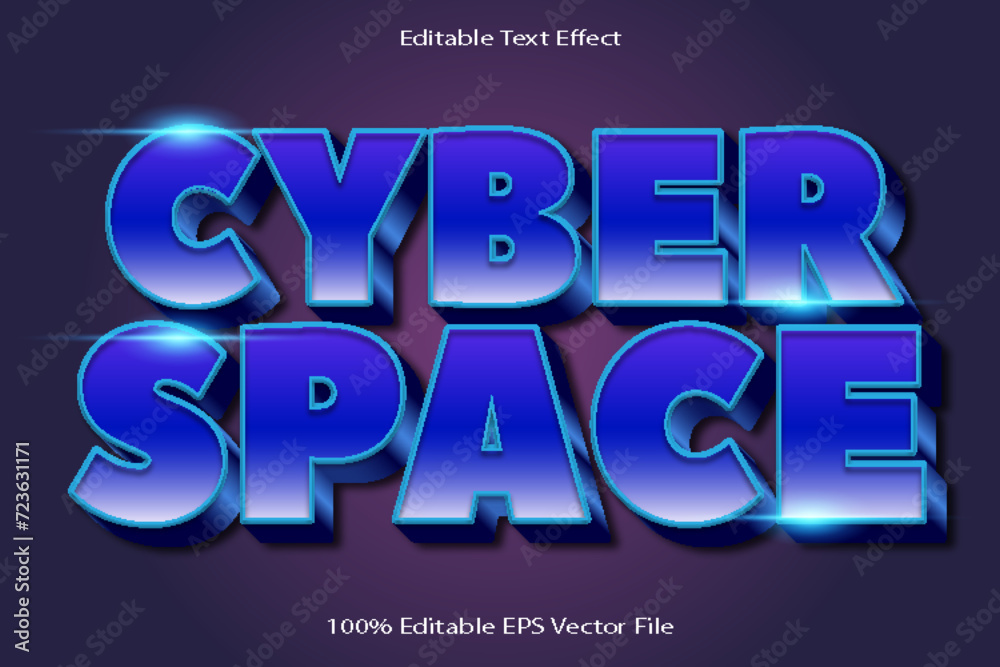 Cyber Space Editable Text Effect Emboss Cartoon Gradient Style Cyber Space Editable Text Effect Emboss Cartoon Gradient Style