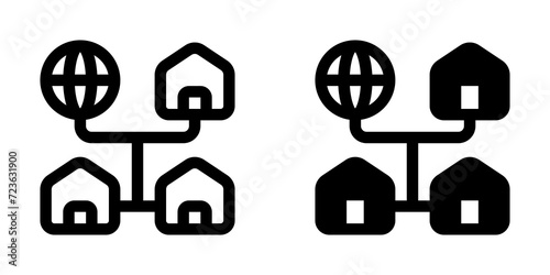 Editable local, home, network, LAN, connection vector icon. Remote work, job, profession, freelance. Part of a big icon set family. Perfect for web and app interfaces, presentations, infographics, etc