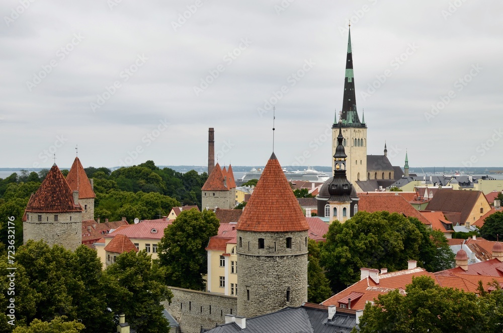 Obraz premium view of an old town.