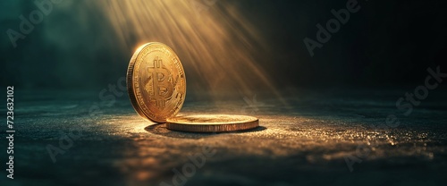 The Rise of Bitcoin: A Cryptocurrency Symbol photo