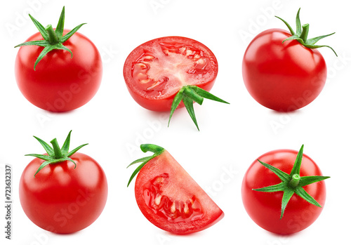 Isolated red tomato collection