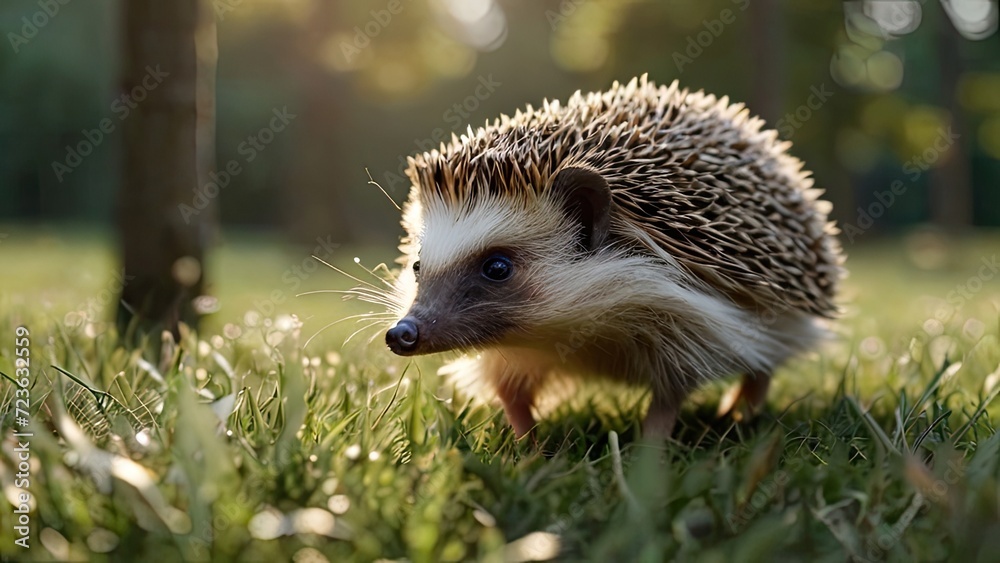 Fototapeta premium hedgehog in the grass