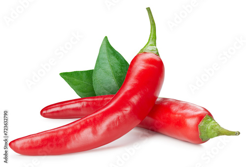 Fresh organic Red hot chili pepper isolated