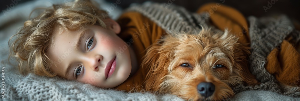 Overhead View Boy Fluffy Dog Sleeping, Desktop Wallpaper Backgrounds, Background HD For Designer Overhead View Boy Fluffy Dog Sleeping, Desktop Wallpaper Backgrounds, Background HD For Designer