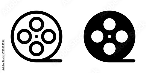 Editable film reel, movie roll vector icon. Movie, cinema, entertainment. Part of a big icon set family. Perfect for web and app interfaces, presentations, infographics, etc