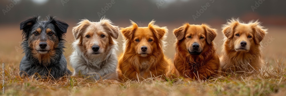 Portrait Cute Dog Pack Playing Having, Desktop Wallpaper Backgrounds, Background HD For Designer