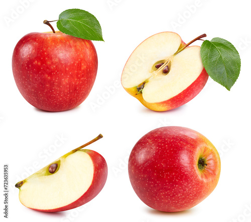 Fresh organic red apple isolated