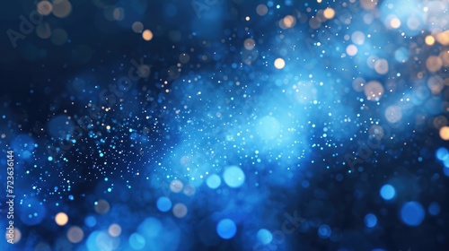 blue sky glow particle abstract bokeh background