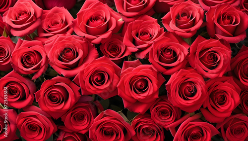 A lot of beautiful red rose flowers all over the place  for a beautiful bright wall background