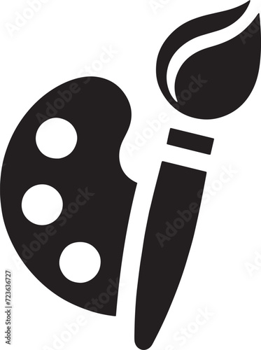 Artist's Palette and Brush Icon