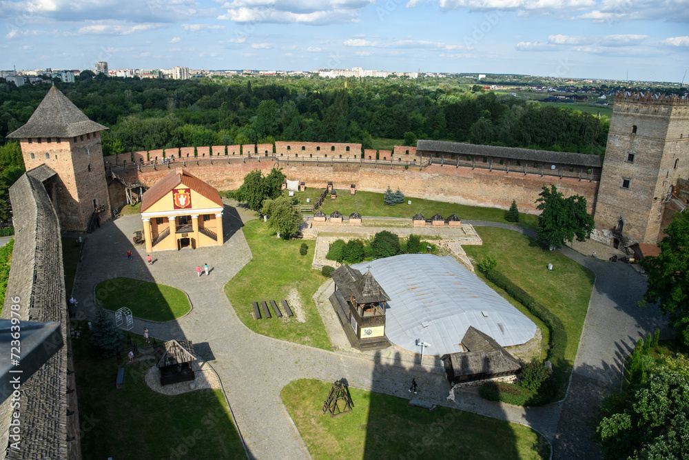 View of Lutsk Castle and the surrounding area from the Entrance Tower, Lutsk, Ukraine, July 8, 2023