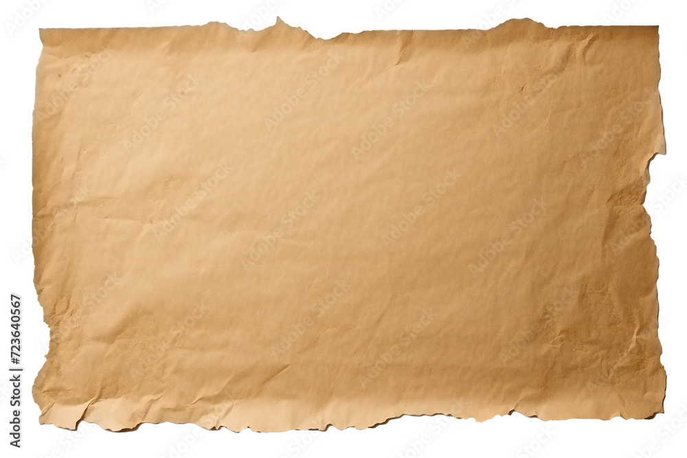 Piece of torn cardboard paper on transparent PNG background Generative Ai Piece of torn cardboard paper on transparent PNG background Generative Ai