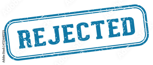 rejected stamp. rejected rectangular stamp on white background