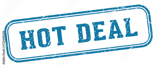 hot deal stamp. hot deal rectangular stamp on white background