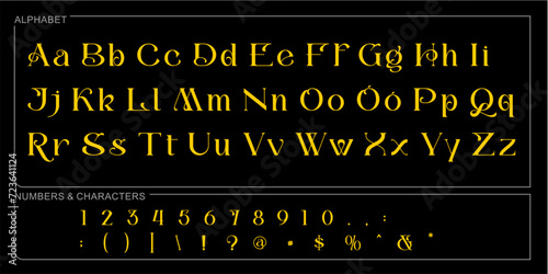 Alphabet Split Monogram, Split Letter Monogram, Alphabet Frame Font. Laser cut template. Initial monogram letters.
