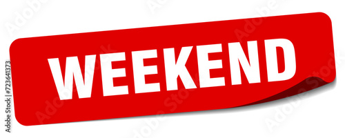 weekend sticker. weekend label