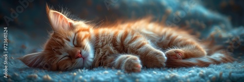 Ginger Cat Sleeping Funny Pose Fluffy, Desktop Wallpaper Backgrounds, Background HD For Designer