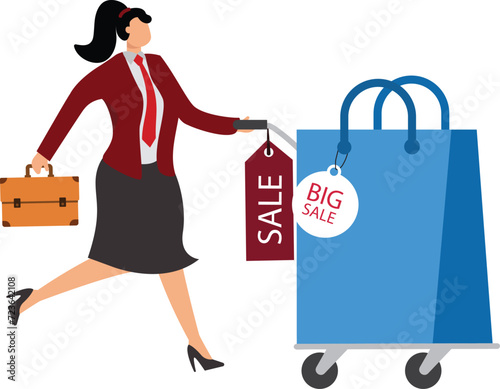 Shopping Bag, Large, Shopping, Retail, Heavy, Businessman